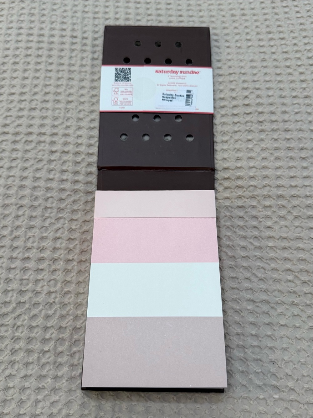 Saturday Sundae Neapolitan Notepad - Picture 2 of 4